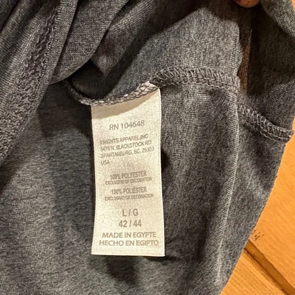 Auburn University Men's Grey T Shirt Knights Apparel Large Collegiate - Picture 5 of 5